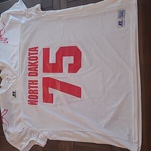 Russell North Dakota 75 White Game Jersey size 3XL